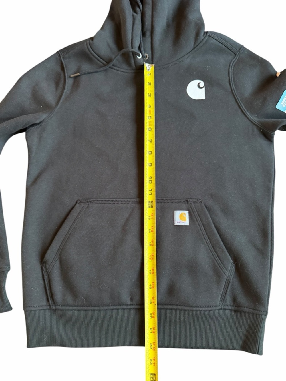 ✨Carhartt Women’s Black Crewneck Hoodie with White Logo - Picture 5 of 7